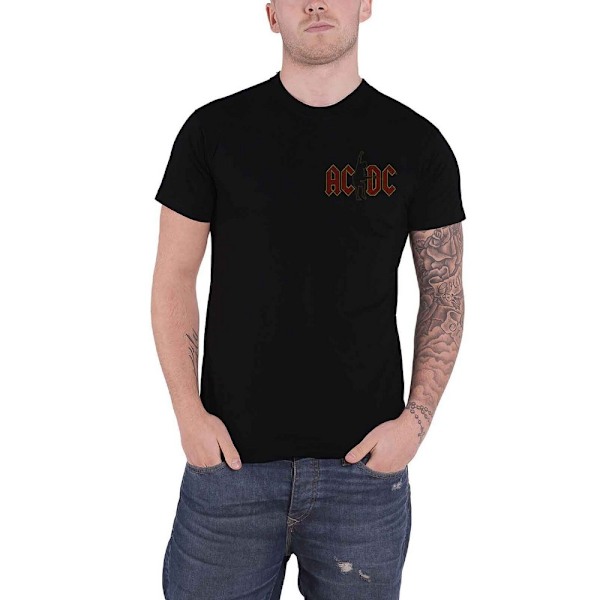 AC/DC Unisex Vuxen Hard As Rock Baktryck T-shirt L Svart Black L