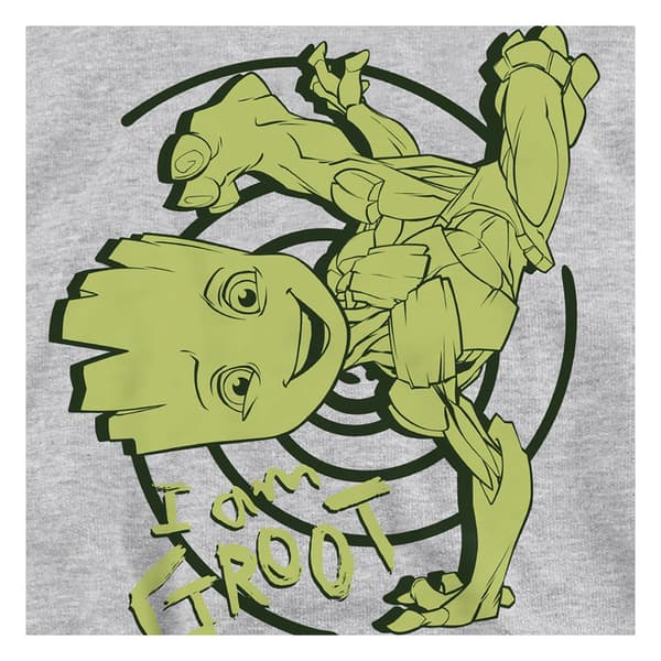 I Am Groot Barn/Kids Baby Groot Handstand Pull Over Hoodie Athletic Heather 9-11 Years