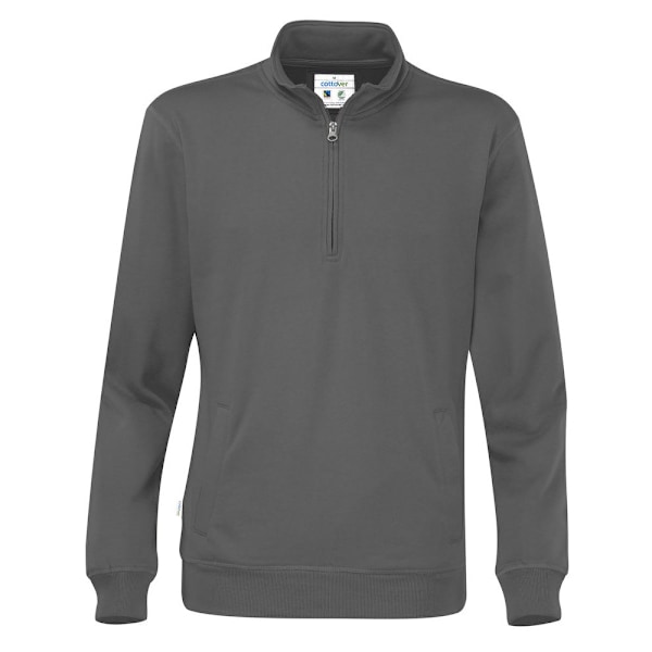 Cottover Unisex Vuxen Half Zip Sweatshirt M Kolgrå Charcoal M