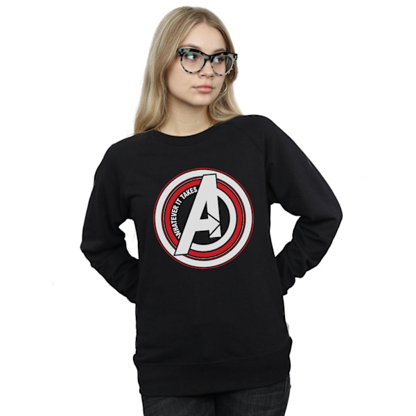 Marvel Womens/Ladies Avengers Endgame Whatever It Takes Symbol Black S