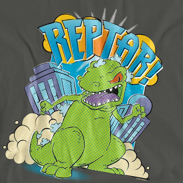 Rugrats Unisex Vuxen Stampa Reptar T-Shirt M Kolgrå Charcoal M