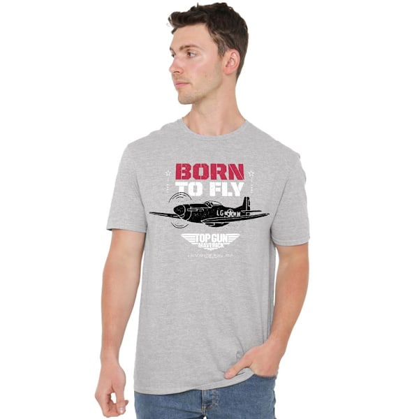 Top Gun Herr Born To Fly T-Shirt XL Sport Heather Sport Heather XL