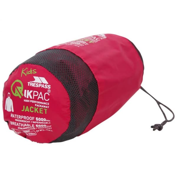 Trespass Barn/Barn Qikpac X Unisex Packaway Jacka 2/3 År Cassis 2/3 Years