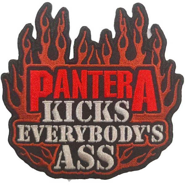 Pantera sparkar allas röv strykmärke i en storlek svart/röd Black/Red One Size
