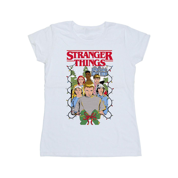 Netflix Dam/Kvinnor Stranger Things Jul Affisch Bomull T-shirt White S