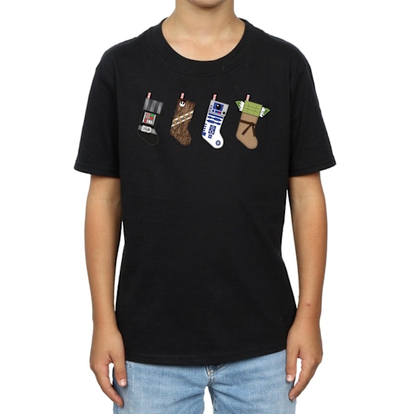 Star Wars Pojkar Julstrumpor T-shirt 5-6 år Svart Black 5-6 Years