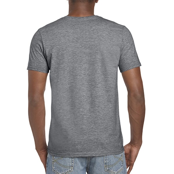 Gildan Herr Kortärmad Soft-Style T-shirt 4XL Mörk Ljung Dark Heather 4XL
