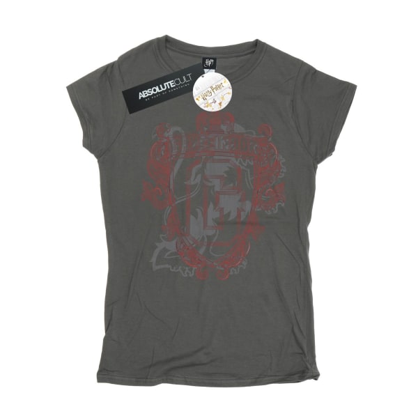 Harry Potter Dam/Dam Gryffindor Lion Crest T-shirt i bomull Charcoal L
