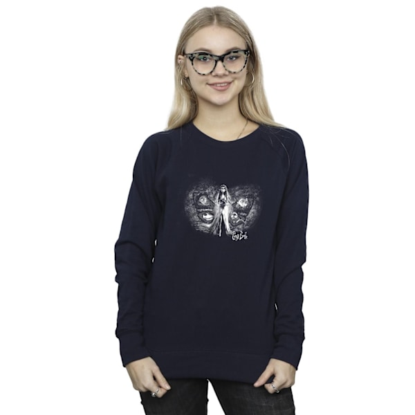 Corpse Bride Dam/Damer Emily Butterfly Sweatshirt S Marinblå Navy Blue S