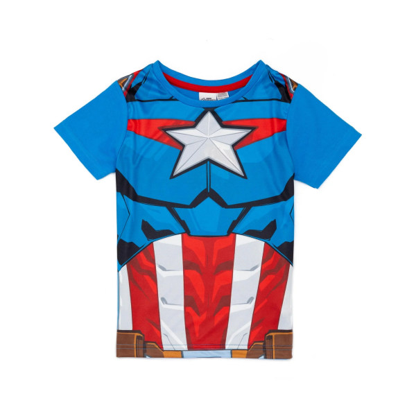 Captain America Boys Captain America Short Pyjamas Set 4-5 år Blue/Red 4-5 Years