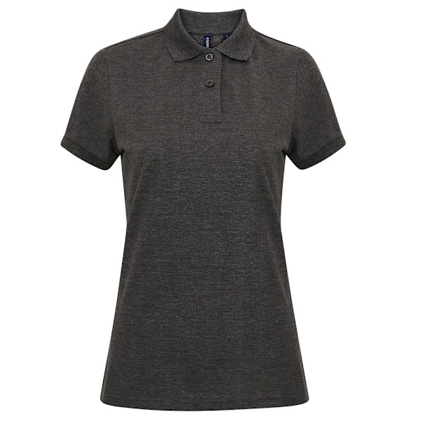 Asquith & Fox Dam/Dam Short Sleeve Performance Blend Polo Charcoal M