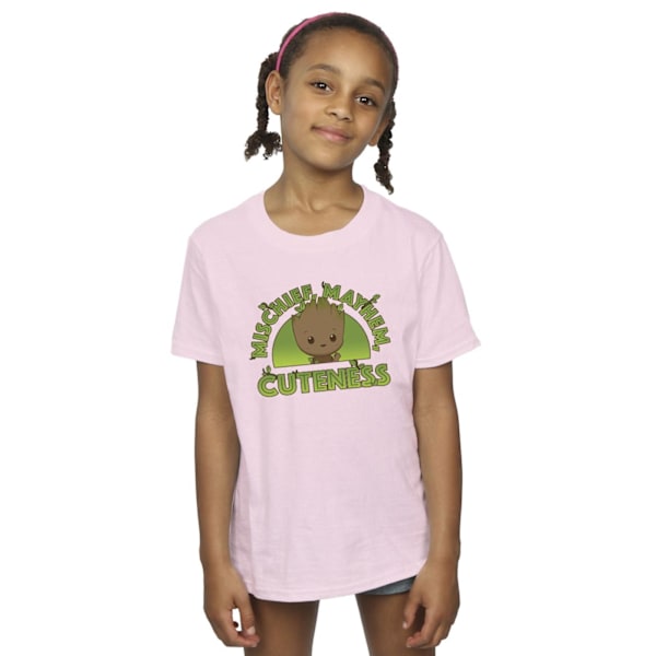 Marvel Girls I Am Groot Mischief Mayhem Bomull T-shirt 5-6 år Baby Pink 5-6 Years