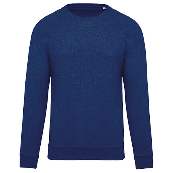Kariban Herr Ekologisk Bomull Crew Neck Raglan Sweatshirt XXL Oce Ocean Blue Heather XXL