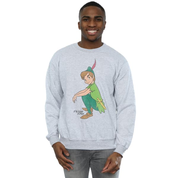 Peter Pan Herr Klassisk Sweatshirt S Ljusgrå Heather Grey S