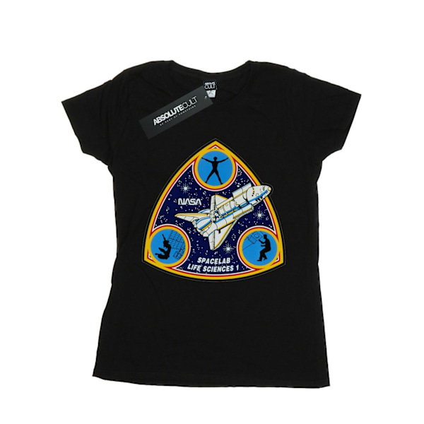 NASA Dam/Kvinnor Klassisk Spacelab Life Science Bomull T-shirt Black M