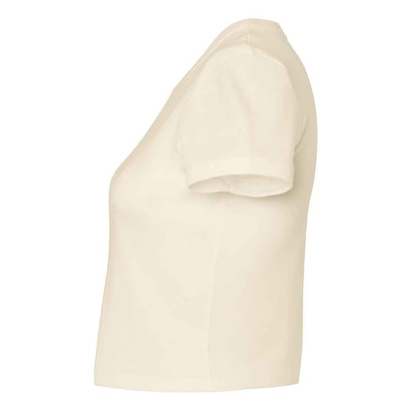 Bella + Canvas Dam/Dam Micro-Rib Crop Top XS Solid Natura Solid Natural Blend XS