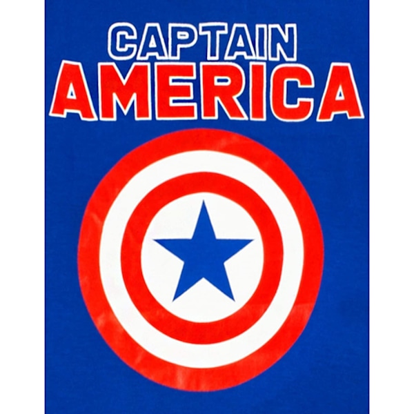 Captain America Boys Shield Lång Pyjamas Set 4-5 År Blå Blue 4-5 Years