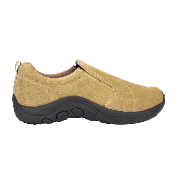 PDQ Vuxen Unisex Äkta Mocka Ryno Slip-On Casual Tränare 7 UK Taupe 7 UK