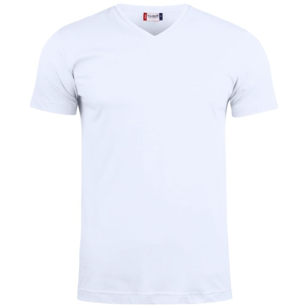 Clique Unisex Vuxen Basic Stickad V-ringad T-shirt M Vit White M