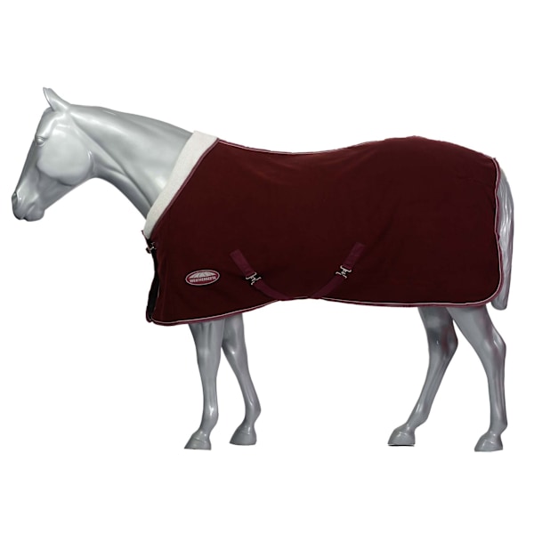 Weatherbeeta Standard-Neck Sherpa Fleece Horse Cooler Rug 5´ 6 Maroon/White 5´ 6