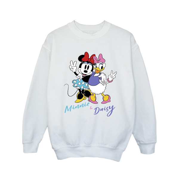 Disney Girls Minnie Mouse och Daisy Sweatshirt 12-13 år Vit White 12-13 Years