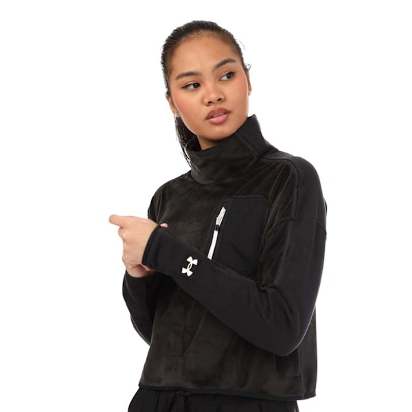 Under Armour Dam/Kvinnor Journey Mock Neck Fleece Tröja 12 UK - Black 12 UK - 14 UK