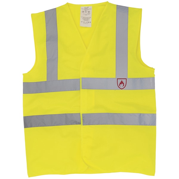 Yoko Flamskyddad Hi-Vis Ärmlös Väst S Gul Yellow S