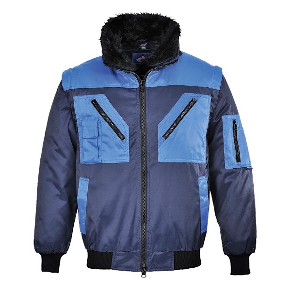 Portwest Herr Tvåfärgad Pilotjacka 4XL Marinblå Navy 4XL