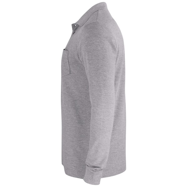 Clique Unisex Adult Basic Melange Långärmad Poloskjorta XS Grå Grey XS