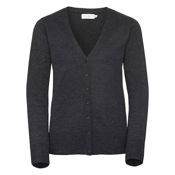 Russell Collection Dam/Kvinnors V-ringad Stickad Cardigan 4XL Ch Charcoal Marl 4XL