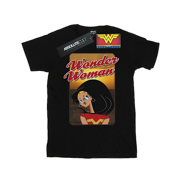 DC Comics Girls Wonder Woman Sunset Bomull T-shirt 12-13 år Black 12-13 Years