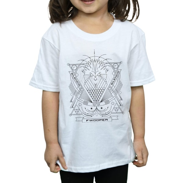 Fantastic Beasts Girls Fwooper Icon T-shirt i bomull 5-6 år Wh White 5-6 Years