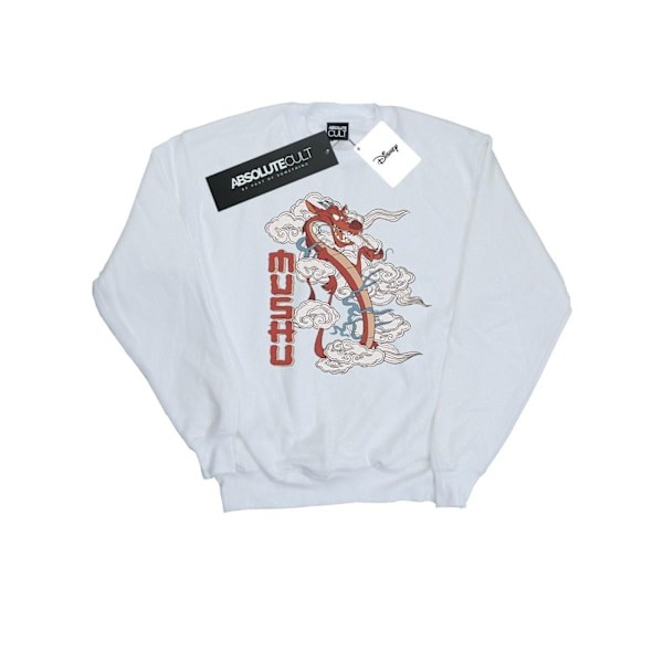 Disney Dam/Kvinnor Mulan Mushu Dragon Sweatshirt S Vit White S