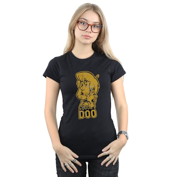 Scooby Doo Dam/Kvinnor Och Shaggy Bomull T-Shirt S Svart Black S