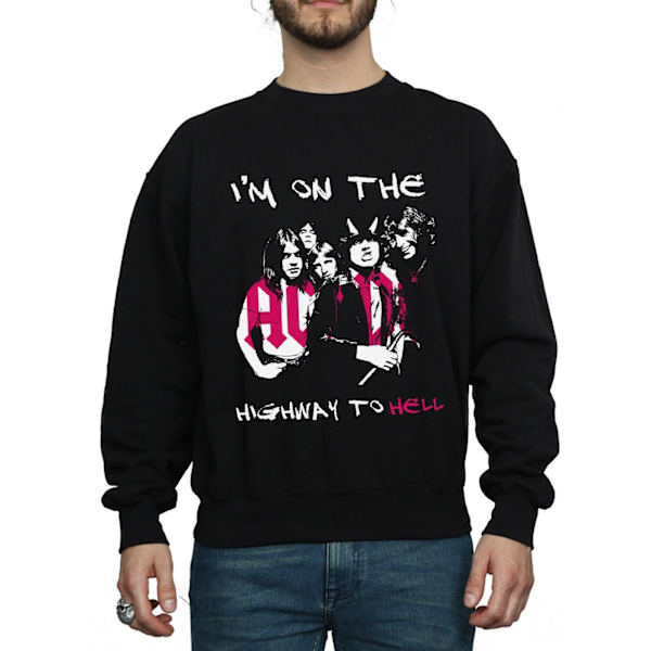 AC/DC Herr I´m On The Highway To Hell Sweatshirt M Svart Black M