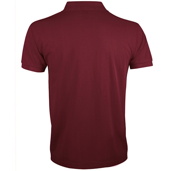 SOLs Prime Pique Plain Kortärmad Poloskjorta 4XL Burgund Burgundy 4XL