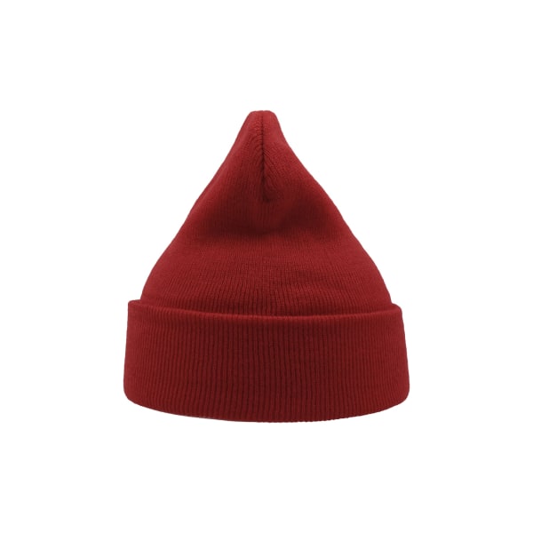 Atlantis Wind Double Skin Beanie Med Turn Up One Size Off Red Off Red One Size