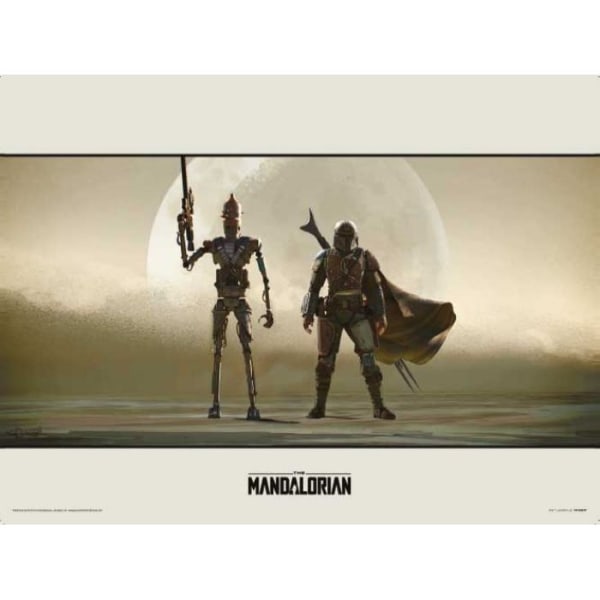 Star Wars: The Mandalorian Duo affisch 40cm x 30cm Vit/Svart/B White/Black/Brown 40cm x 30cm