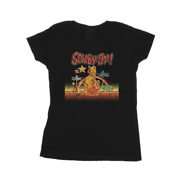 Scooby Doo Dam/Kvinnors Palmträd Bomull T-shirt S Svart Black S