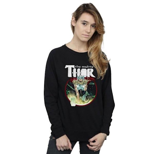 Marvel Dam/Damer The Mighty Thor Poster Sweatshirt S Svart Black S