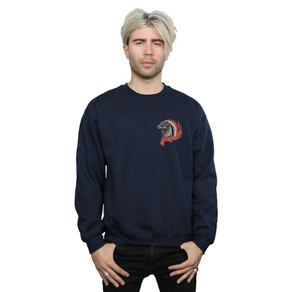 Game Of Thrones: House Of The Dragon Herr Röd Drake Ficktröja Navy Blue 4XL