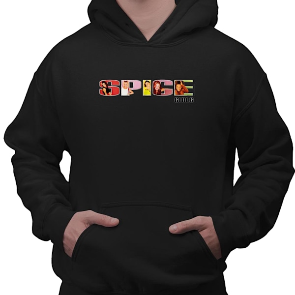 Spice Girls Unisex Vuxen Logo Hoodie S Svart Black S