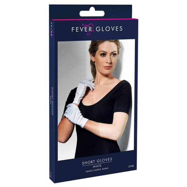 Smiffys korta maskerhandskar för dam, en storlek, vit White One Size