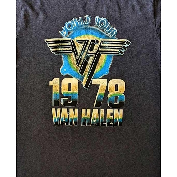 Van Halen Unisex Vuxen World Tour ´78 T-shirt M Svart Black M