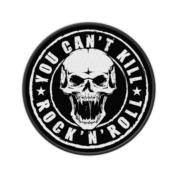 Generic You Can´t Kill Rock n´ Roll Patch One Size Svart/Vit Black/White One Size