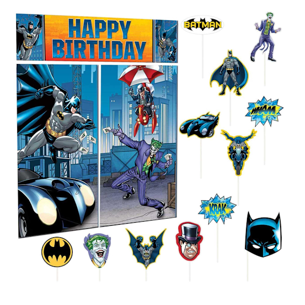 Batman Scene Setters Set En Storlek Flerfärgad Multicoloured One Size