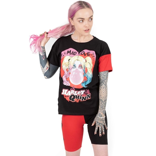 Harley Quinn Dam/Dam Mad Love Pyjamas Set L Röd/Svart Red/Black L