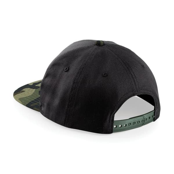 Beechfield Camouflage Retro Snapback Cap (2-pack) One Size B Black/ Jungle Camo One Size