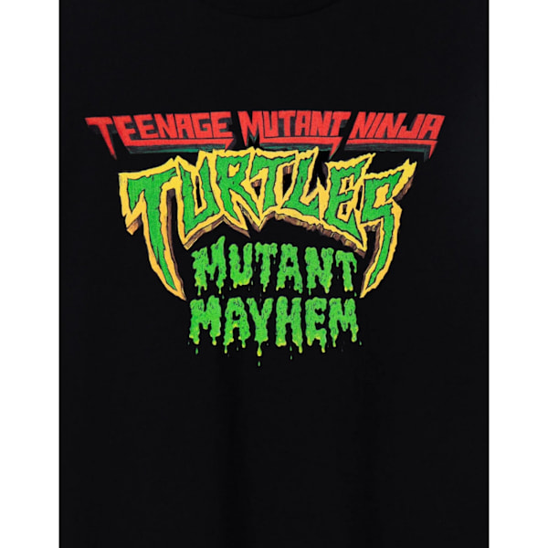 Teenage Mutant Ninja Turtles: Mutant Mayhem T-shirt med logotyp för män, M Black M