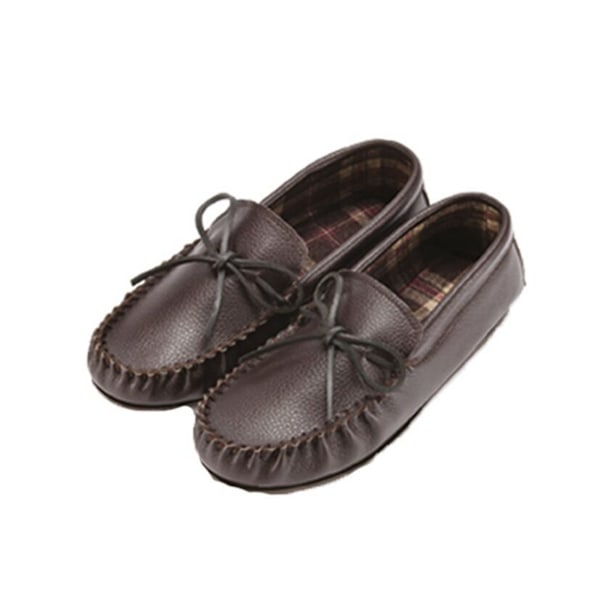 Eastern Counties Leather Unisex Fabric Lined Moccasins 3 UK Dar Dark Brown 3 UK